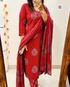 KF Kalaai Cotton Embroidery Kurti With Bottom Dupatta Suppliers In India